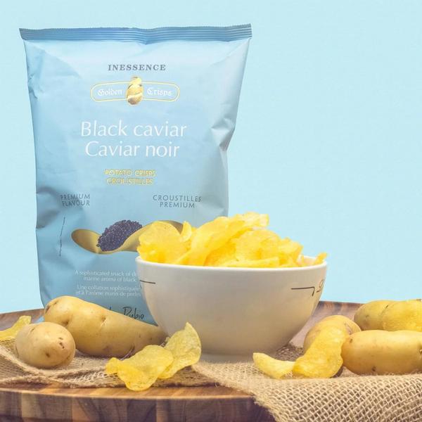 Kit 3Und Batata Chips Sabor Caviar Inessence By Rubio 125G Imagem de Kit 3Und Batata Chips Sabor Caviar Inessence By Rubio 125G
