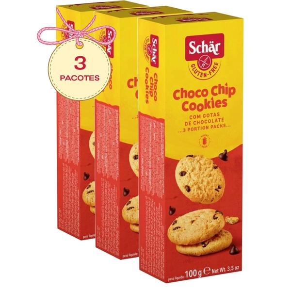 Imagem de Kit 3Und Biscoito Sem Glúten Schar Choco Chip Cookie 100G