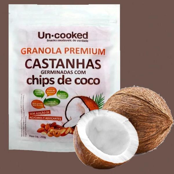 Kit 3Und Granola Castanhas Germinadas Com Coco Uncooked 250G Imagem de Kit 3Und Granola Castanhas Germinadas Com Coco Uncooked 250G