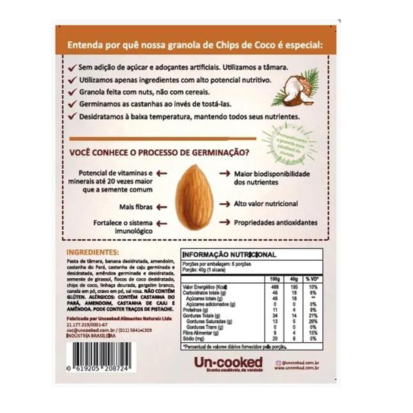 Kit 3Und Granola Castanhas Germinadas Com Coco Uncooked 250G Imagem de Kit 3Und Granola Castanhas Germinadas Com Coco Uncooked 250G