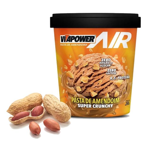 Imagem de Kit 3und Pasta de Amendoim VITAPOWER Air Super Crunchy 600g