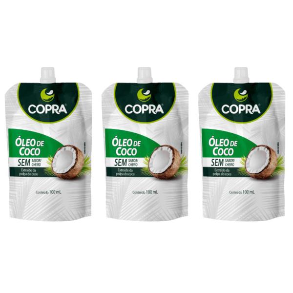 Imagem de Kit 3uni Óleo de Coco (sem sabor) 100ml Pouch - Copra