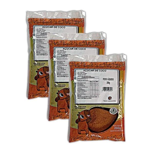 Kit 3X: Açúcar De Coco Tainá Alimentos 200G Imagem de Kit 3X: Açúcar De Coco Tainá Alimentos 200G