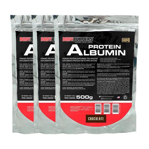 Imagem de Kit 3X Albumin Protein 500G ( Refil)