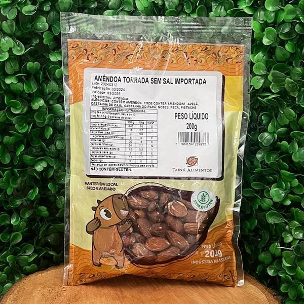 Kit 3X: Amêndoa Torrada Sem Sal Tainá Alimentos 200G Imagem de Kit 3X: Amêndoa Torrada Sem Sal Tainá Alimentos 200G