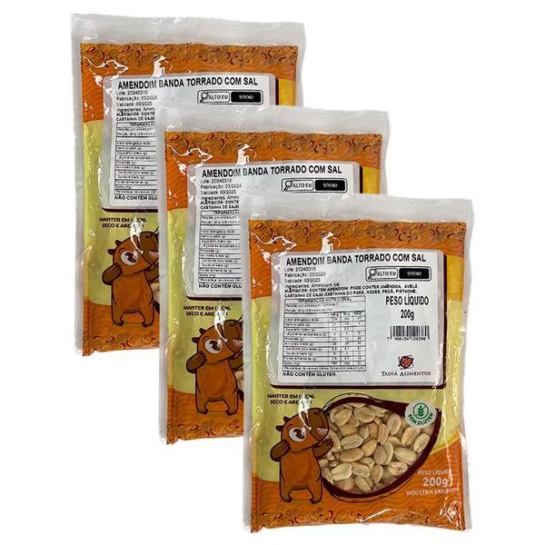 Kit 3X: Amendoim Torrado com Sal Tainá Alimentos 200g Imagem de Kit 3X: Amendoim Torrado com Sal Tainá Alimentos 200g