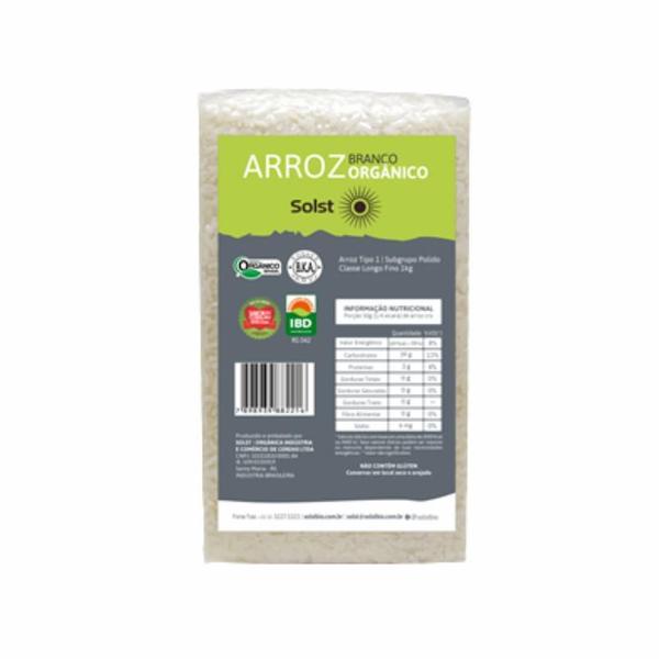 Imagem de Kit 3X: Arroz Agulhinha Longo Branco Orgânico Solst 1Kg