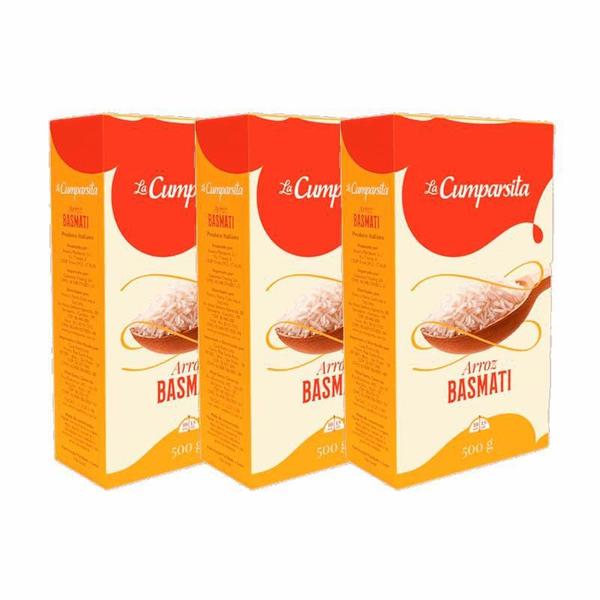 Imagem de Kit 3X: Arroz Basmati Polido Espanhol La Cumparsita 500G