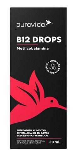 Kit 3x B12 Metil Drops Metilcobalamina, Em Gotas, Puravida Imagem de Kit 3x B12 Metil Drops Metilcobalamina, Em Gotas, Puravida