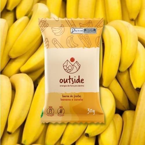 Imagem de Kit 3X: Barra De Frutas Banana E Canela Outside 30G