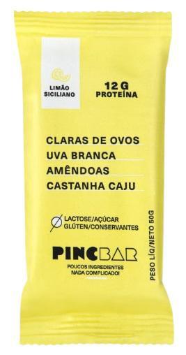 Imagem de Kit 3X: Barra de Proteína Limão Siciliano Sem Açúcar Pincbar 50g