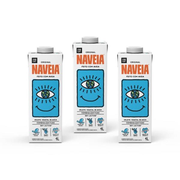 Imagem de Kit 3x Bebida Vegetal Naveia Original 1L