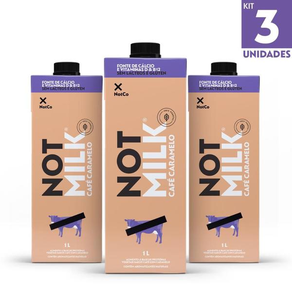 Imagem de Kit 3x Bebida Vegetal NotCo NotMilk Cafe Caramelo 1L