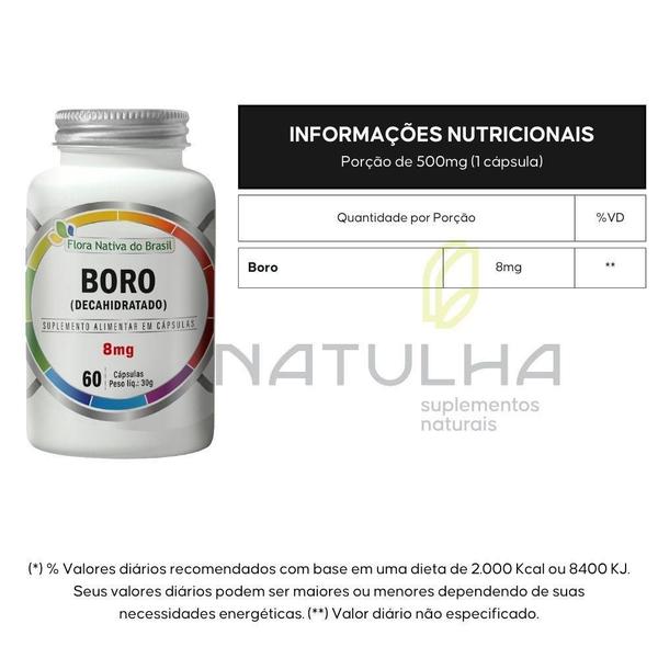 Imagem de Kit 3X Boro Decahidratado 8Mg 60 Cápsulas - Flora Nativa