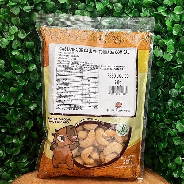 Kit 3X: Castanha De Caju W1 Torrada Sal Tainá Alimentos 200G Imagem de Kit 3X: Castanha De Caju W1 Torrada Sal Tainá Alimentos 200G