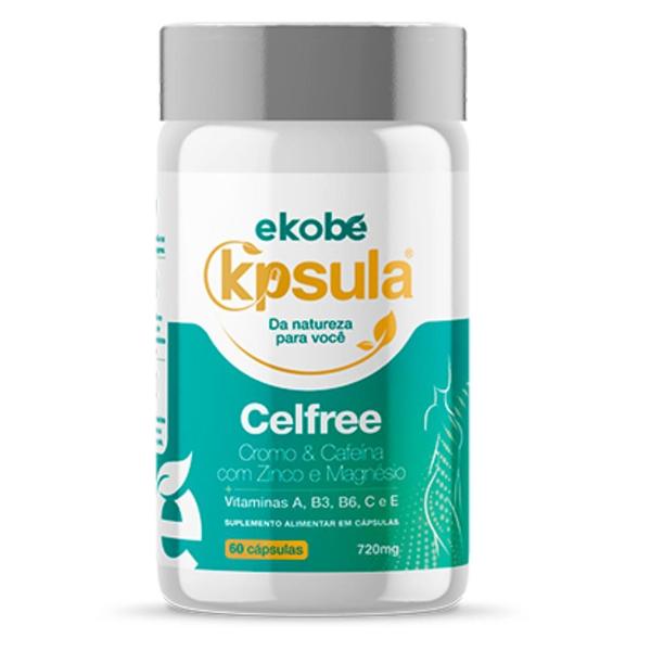 Kit 3x Celfree Cromo e Cafeína (Zinco, Magnésio e Vitaminas) 60 Caps 720mg Ekobé Imagem de Kit 3x Celfree Cromo e Cafeína (Zinco, Magnésio e Vitaminas) 60 Caps 720mg Ekobé