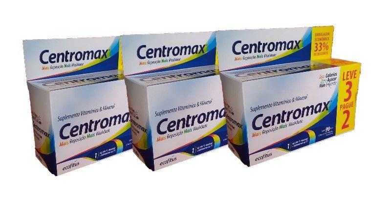 Imagem de Kit 3x Centromax Suplemento Vitamínico 90 Cáp - Ecofitus