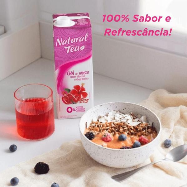 Imagem de Kit 3x Chá Hibisco com Romã e GojiBerri Natural Tea 1L