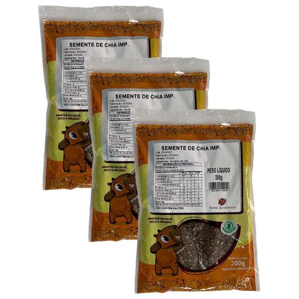 Kit 3X: Chia Tainá Alimentos 200g Imagem de Kit 3X: Chia Tainá Alimentos 200g