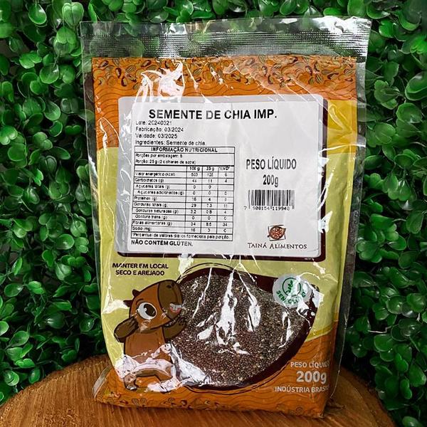 Kit 3X: Chia Tainá Alimentos 200g Imagem de Kit 3X: Chia Tainá Alimentos 200g
