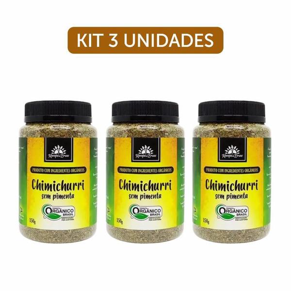 Imagem de Kit 3X: Chimichurri sem Pimenta Orgânico Kampo de Ervas 150g