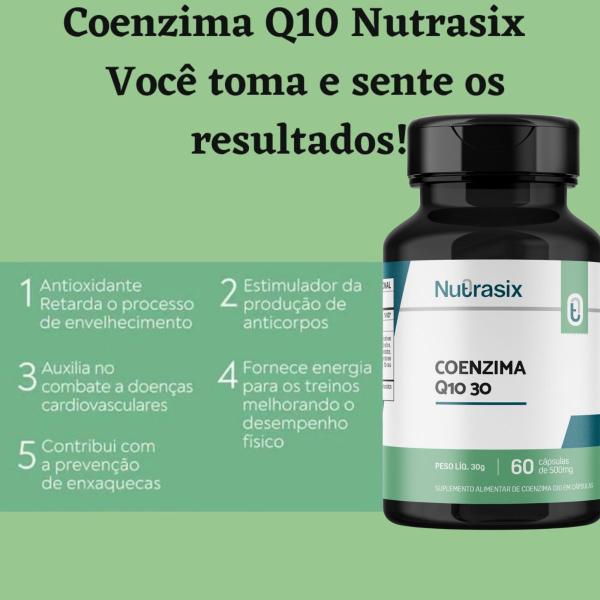 Imagem de Kit 3x Coenzima Q10 30mg  Coq10 Nutrasix - 60 Caps