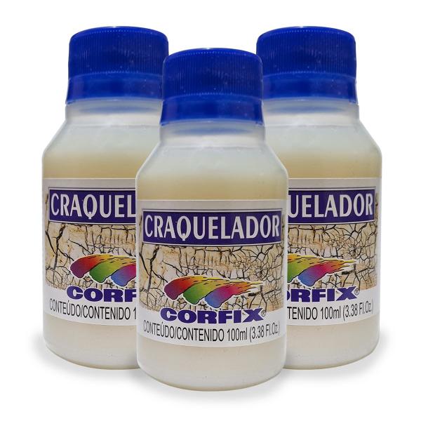 Imagem de Kit 3x Craquelador 100ml Corfix