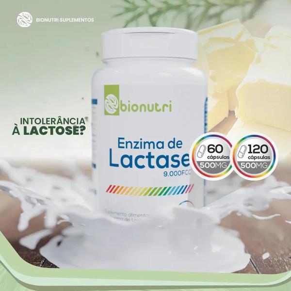 Imagem de Kit 3x Enzima Lactase 60 Cápsula 500 Mg  Intolerância à Lactose