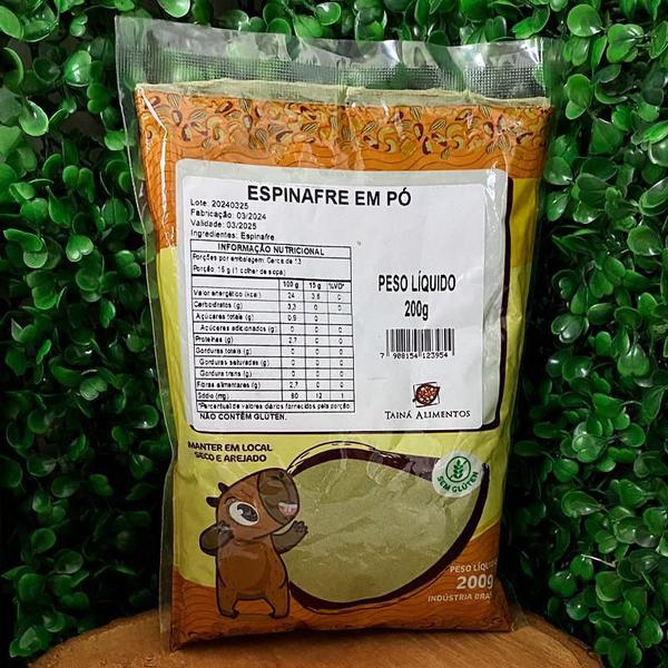 Kit 3X: Espinafre Em Pó Tainá Alimentos 200G Imagem de Kit 3X: Espinafre Em Pó Tainá Alimentos 200G