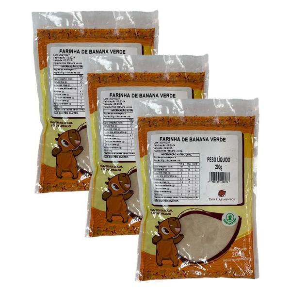 Kit 3X: Farinha De Banana Verde Tainá Alimentos 200G Imagem de Kit 3X: Farinha De Banana Verde Tainá Alimentos 200G
