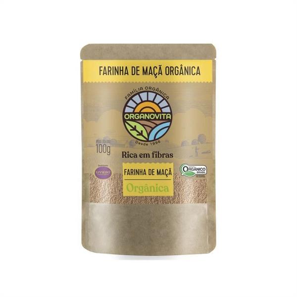 Kit 3X: Farinha De Maçã Orgânica Organovita 100G Imagem de Kit 3X: Farinha De Maçã Orgânica Organovita 100G