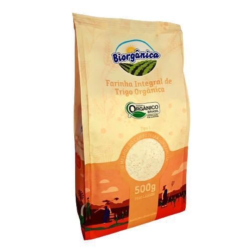 Kit 3X: Farinha de Trigo Integral Orgânica Biorgânica 500g Imagem de Kit 3X: Farinha de Trigo Integral Orgânica Biorgânica 500g