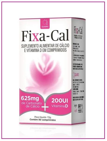 Imagem de Kit 3x Fixa-Cal 625mg + 200UI Com 90 Comprimidos - Quaris