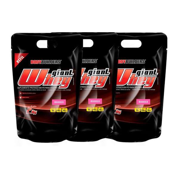 Imagem de Kit 3x Giant Whey Refil 2Kg - Bodybuilders