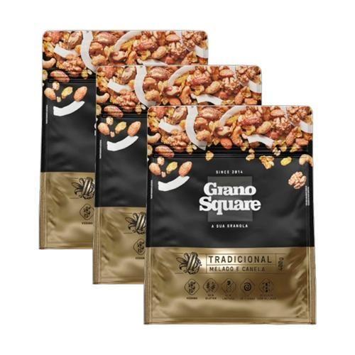 Imagem de Kit 3X: Granola Premium Tradicional Sem Glúten Granosquare