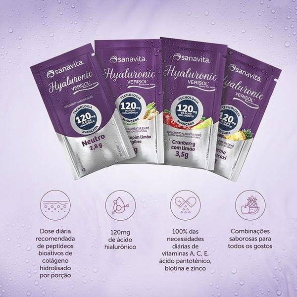 Imagem de Kit 3x Hyaluronic Verisol Sanavita - Ácido Hialurônico 120mg com Colágeno Verisol (90 sachês)