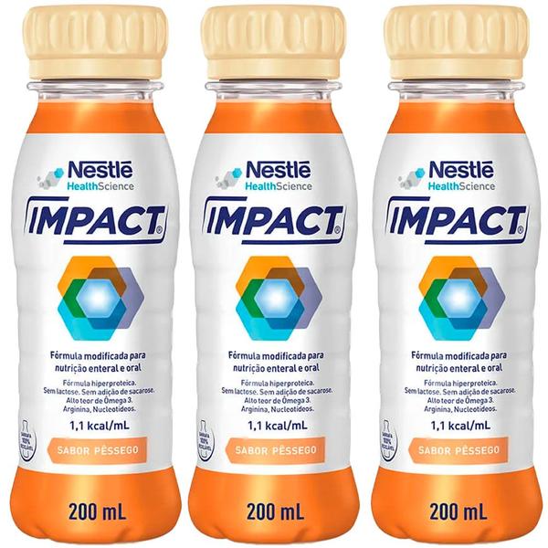 Imagem de Kit 3x Impact Pessego - 200ml cada - Nestle