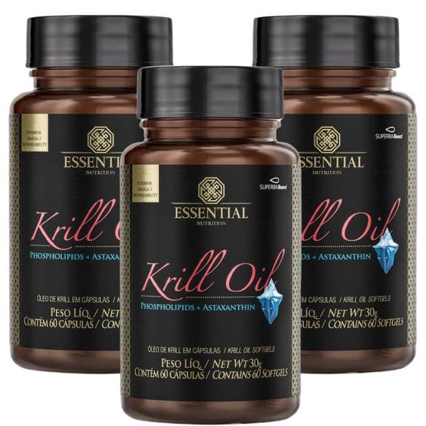 Imagem de Kit 3X Krill Oil Ômega 3,6 e 9 (60 Cápsulas 30g) - Essential