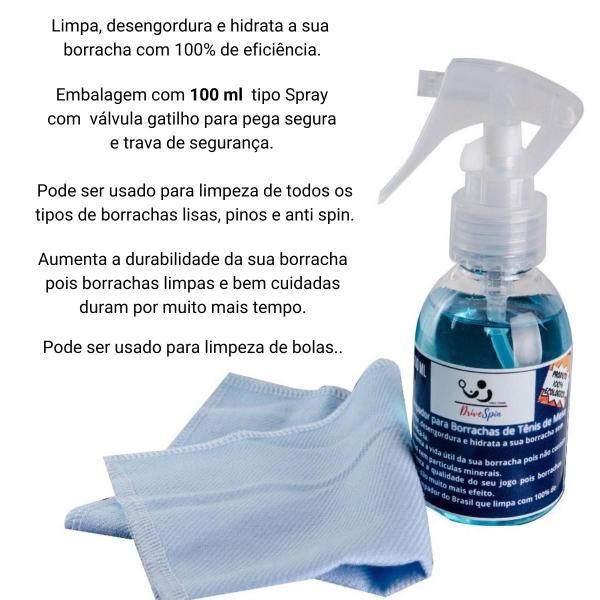 Imagem de kit 3x limpador para borracha raquete tenis de mesa ping pong clean rede placar top gold desconto on