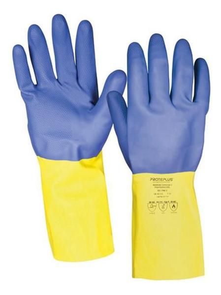 Kit 3X Luvas Proteção Agente Quimico Profissional Segurança - Proteplus Imagem de Kit 3X Luvas Proteção Agente Quimico Profissional Segurança