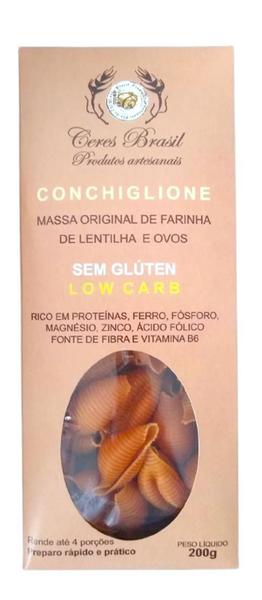 Kit 3X: Macarrão Conchiglione Lentilha Sem Glúten Ceres 200G Imagem de Kit 3X: Macarrão Conchiglione Lentilha Sem Glúten Ceres 200G