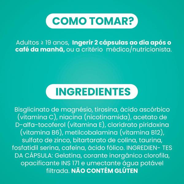 Kit 3x mental focus 60 caps biogens Imagem de Kit 3x mental focus 60 caps biogens