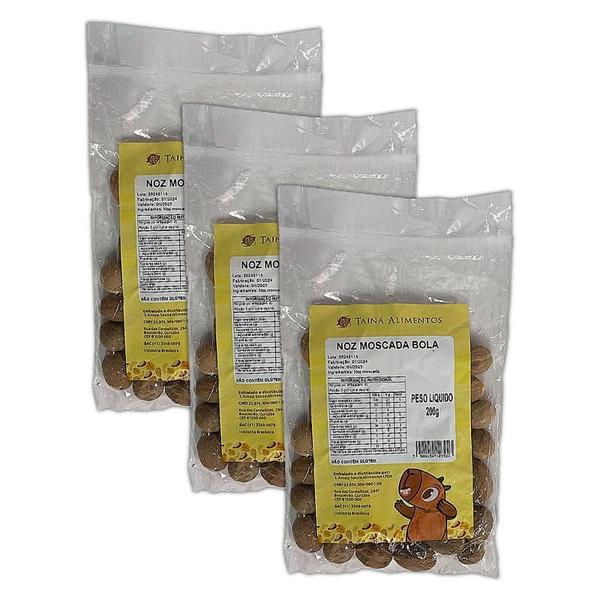 Kit 3X: Noz Moscada Bola Tainá Alimentos 200G Imagem de Kit 3X: Noz Moscada Bola Tainá Alimentos 200G