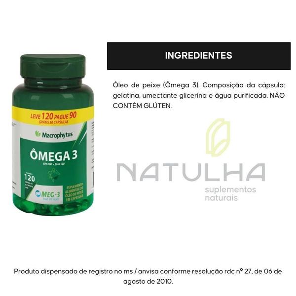 Imagem de Kit 3X Ômega 3 Meg-3 Epa/Dha 120 Softgels - Macrophytus