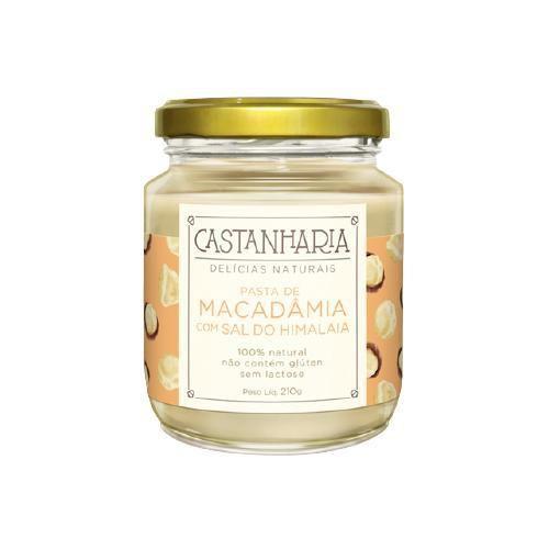 Kit 3X: Pasta Macadâmia E Sal Rosa Vegana Castanharia 210G Imagem de Kit 3X: Pasta Macadâmia E Sal Rosa Vegana Castanharia 210G