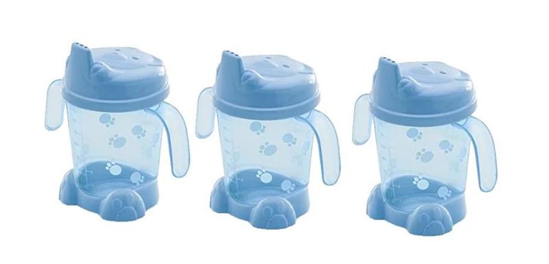 Imagem de Kit 3x Porta Suco Urso Azul 200ml - Adoleta