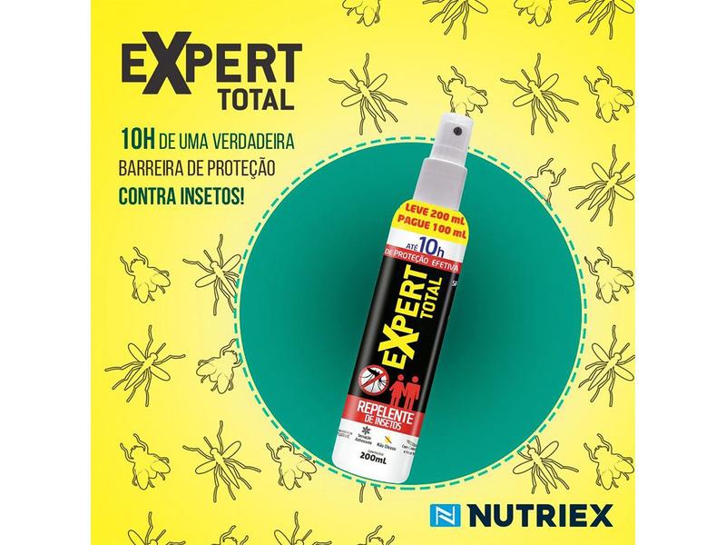 Imagem de Kit 3x Repelente de Insetos Expert Total Contra Mosquitos da Dengue 200ml Spray