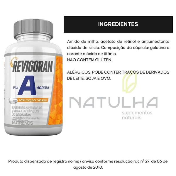 Imagem de Kit 3X Revigoran Vitamina A 4000Ui 60 Cápsulas - Nutrends