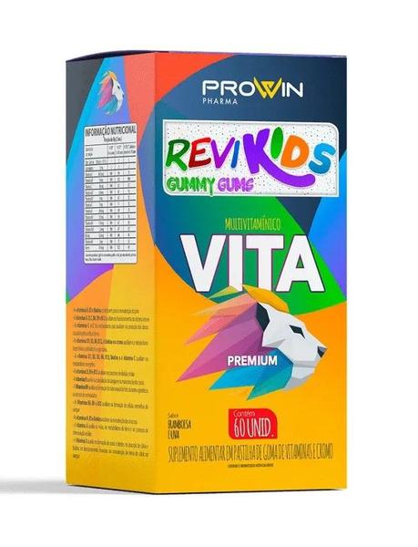 Imagem de Kit 3x Revikids Gummy C/60 Gomas Framboesa E Uva - Prowin