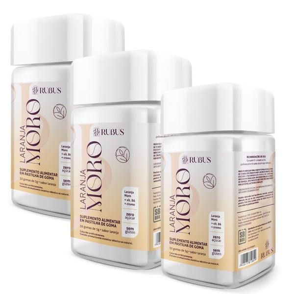 Kit 3x - rubus laranja moro gummy - 30 gomas Imagem de Kit 3x - rubus laranja moro gummy - 30 gomas